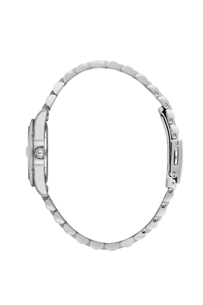 Daniel Klein Silver IP Silver Date Wrist Watch for Women DK.6.14183-1