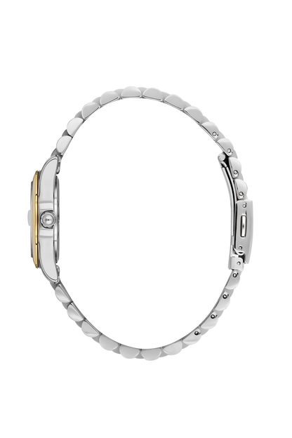 Daniel Klein Silver IP Silver/Gold Date Wrist Watch for Women DK.6.14183-3