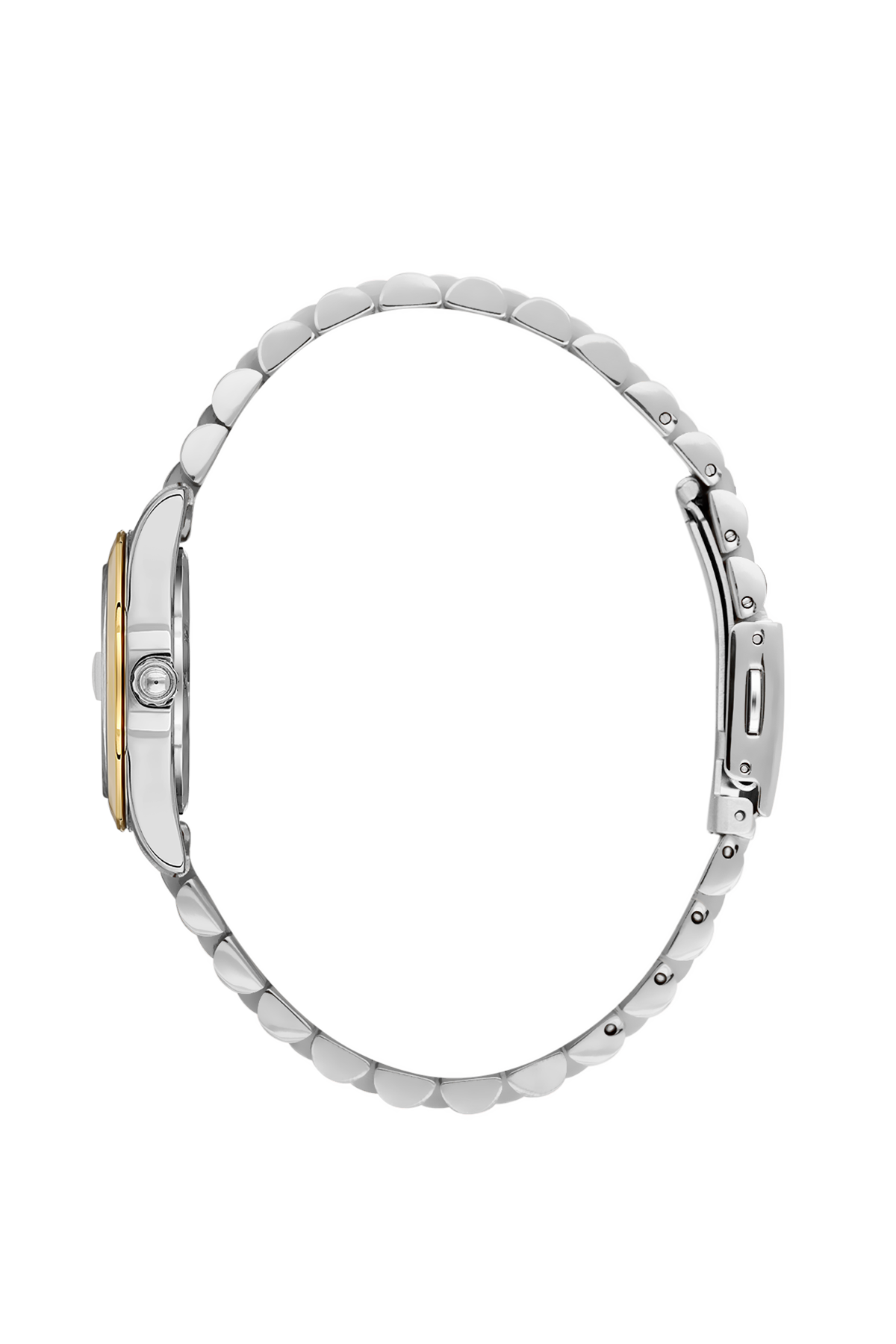 Daniel Klein Dark Green IP Silver/Gold Date Wrist Watch for Women DK.6.14183-4