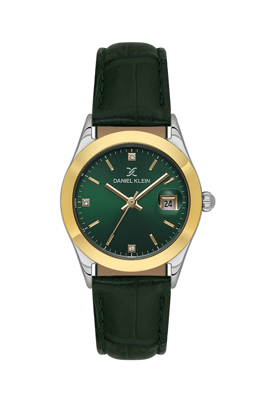 daniel-klein-green-ip-silver-gold-leather-date-watch-for-women-dk-6-14184-4