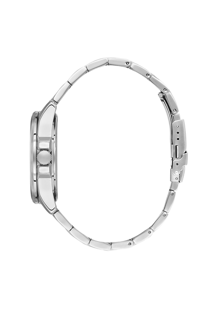 Daniel Klein Silver IP Silver Date Wrist Watch for Men DK.6.14202-1
