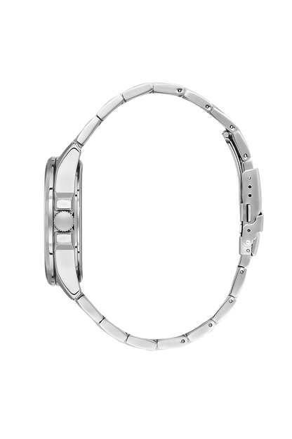 Daniel Klein Gun Black IP Silver Date Wrist Watch for Men DK.6.14202-2