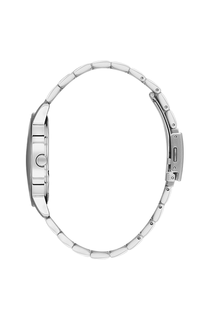 Daniel Klein Silver IP Silver Day Date Watch for Men DK.6.14203-1