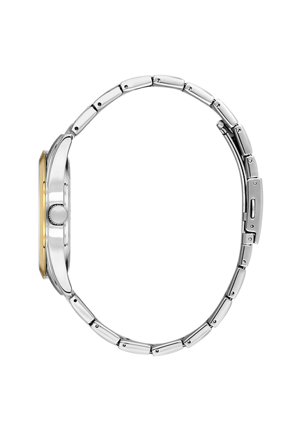 Daniel Klein Silver IP Silver/Gold Date Wrist Watch for Men DK.6.14273-7