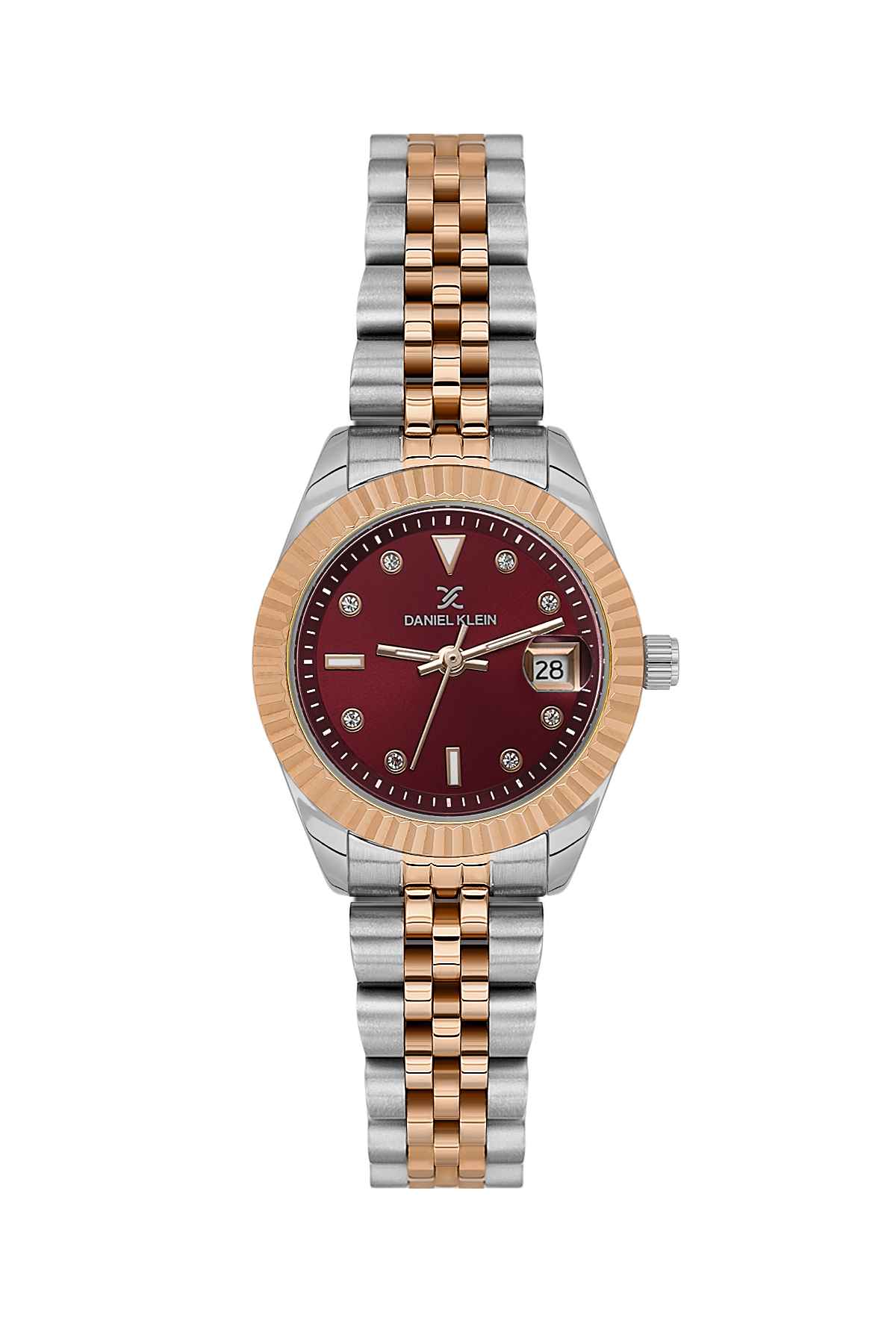 daniel-klein-premium-ladies-dark-red-sunray-watch-dk-6-14319-7
