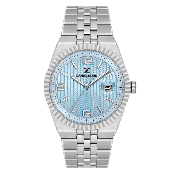 Daniel Klein Premium Gents Light Blue Emboss Watch – DK.6.14718-4