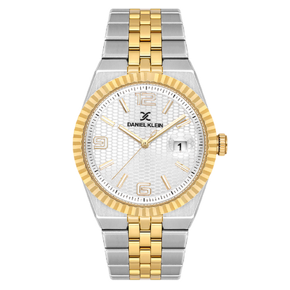Daniel Klein Premium Gents Silver Emboss Watch – DK.6.14718-5