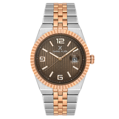 Daniel Klein Premium Gents Dark Brown Emboss Watch – DK.6.14718-7
