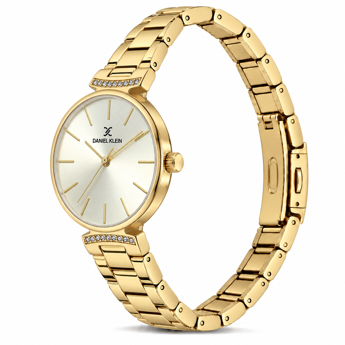 Daniel Klein Premium Ladies Light Champagne Sunray Dial Watch – DK.1.14301-3