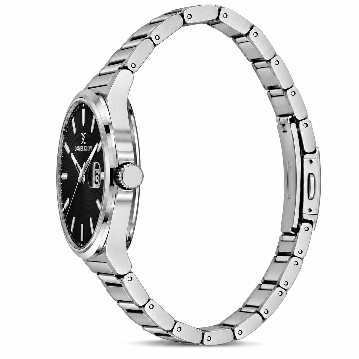 Daniel Klein Premium Gents Black Emboss Index Watch – DK.1.14341-2