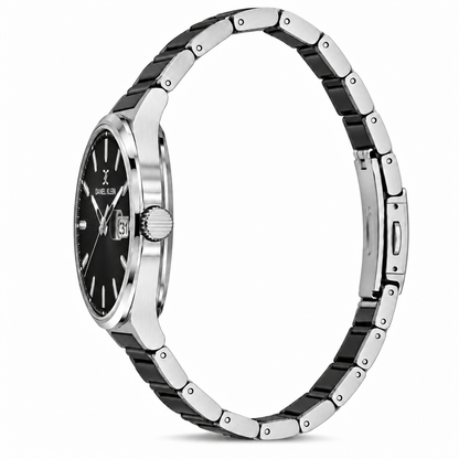 Daniel Klein Premium Gents Black Emboss Index Watch – DK.1.14341-4