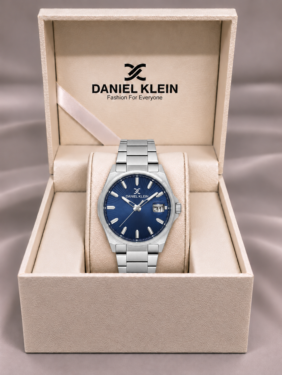 Daniel Klein Premium Gents Dark Blue Emboss Index Watch – DK.1.14341-3