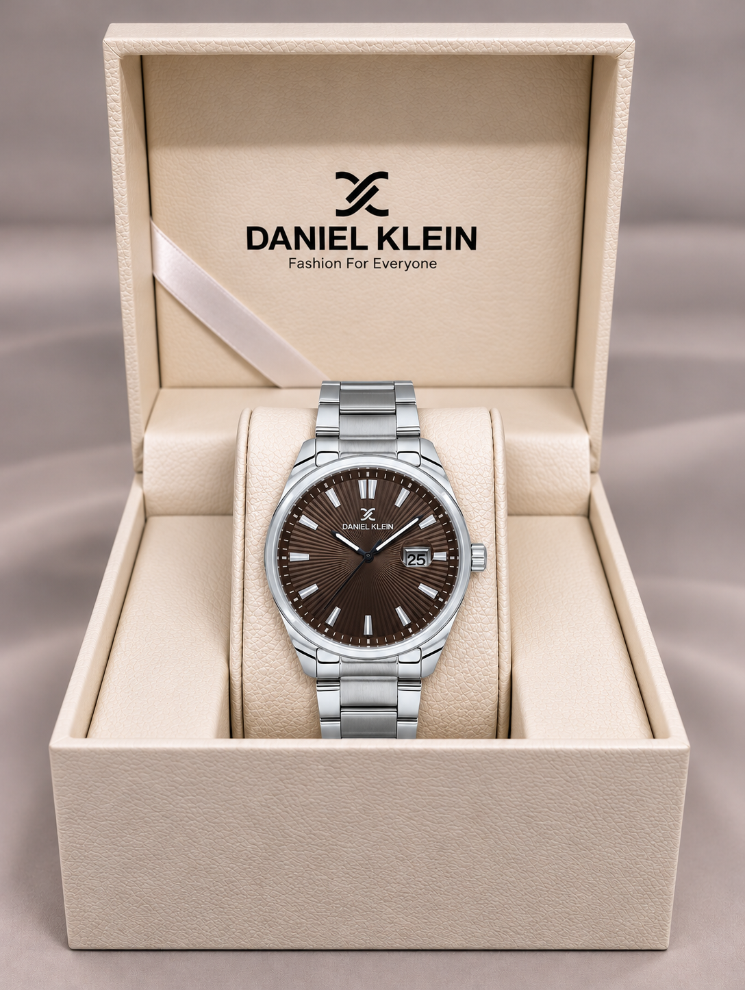 Daniel Klein Premium Gents Dark Brown Emboss Index Watch – DK.1.14334-5