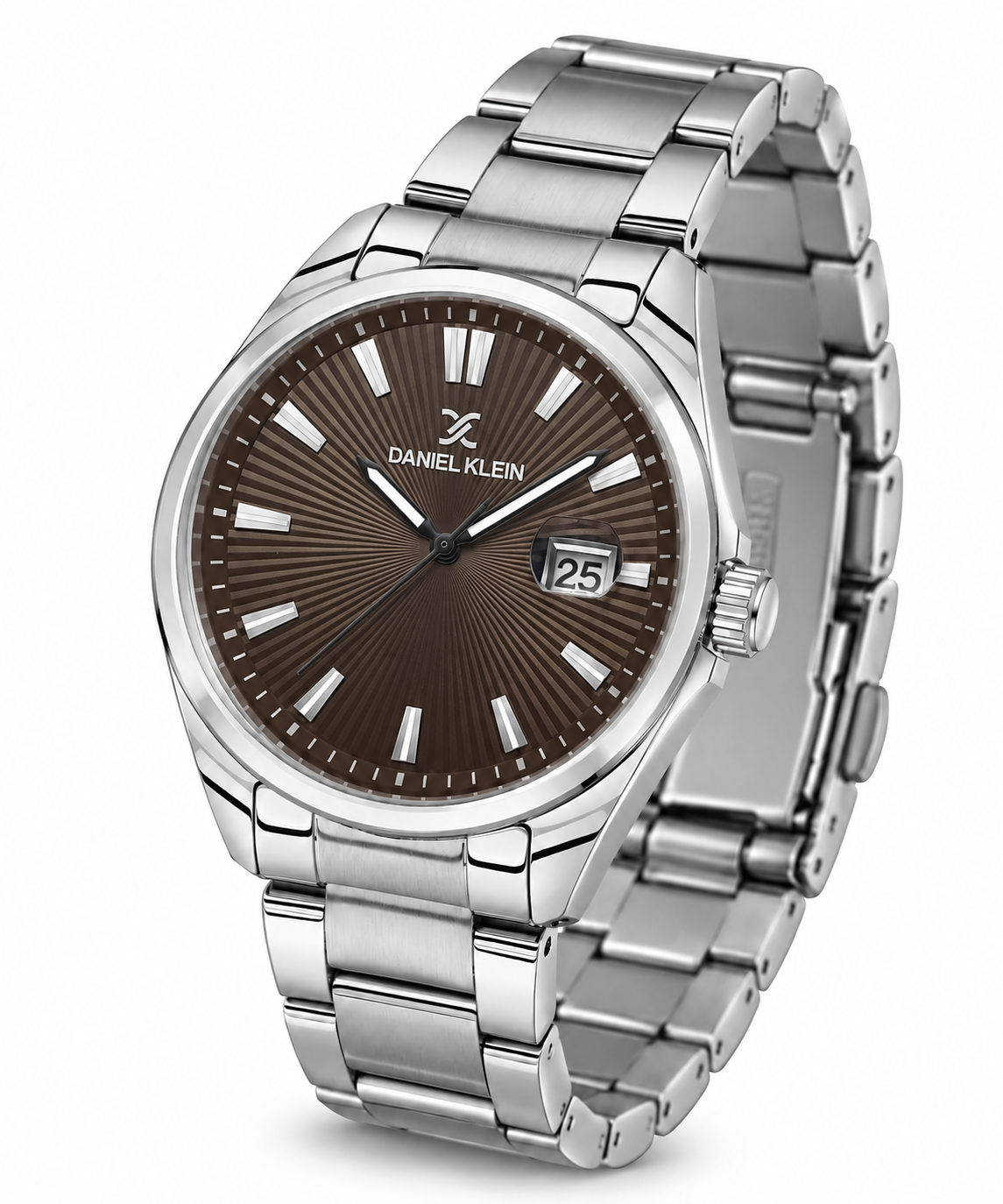 Daniel Klein Premium Gents Dark Brown Emboss Index Watch – DK.1.14334-5