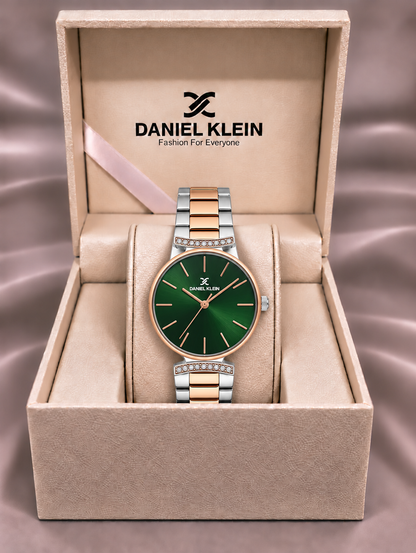 Daniel Klein Premium Ladies Dark Green Sunray Dial Watch – DK.1.14301-7