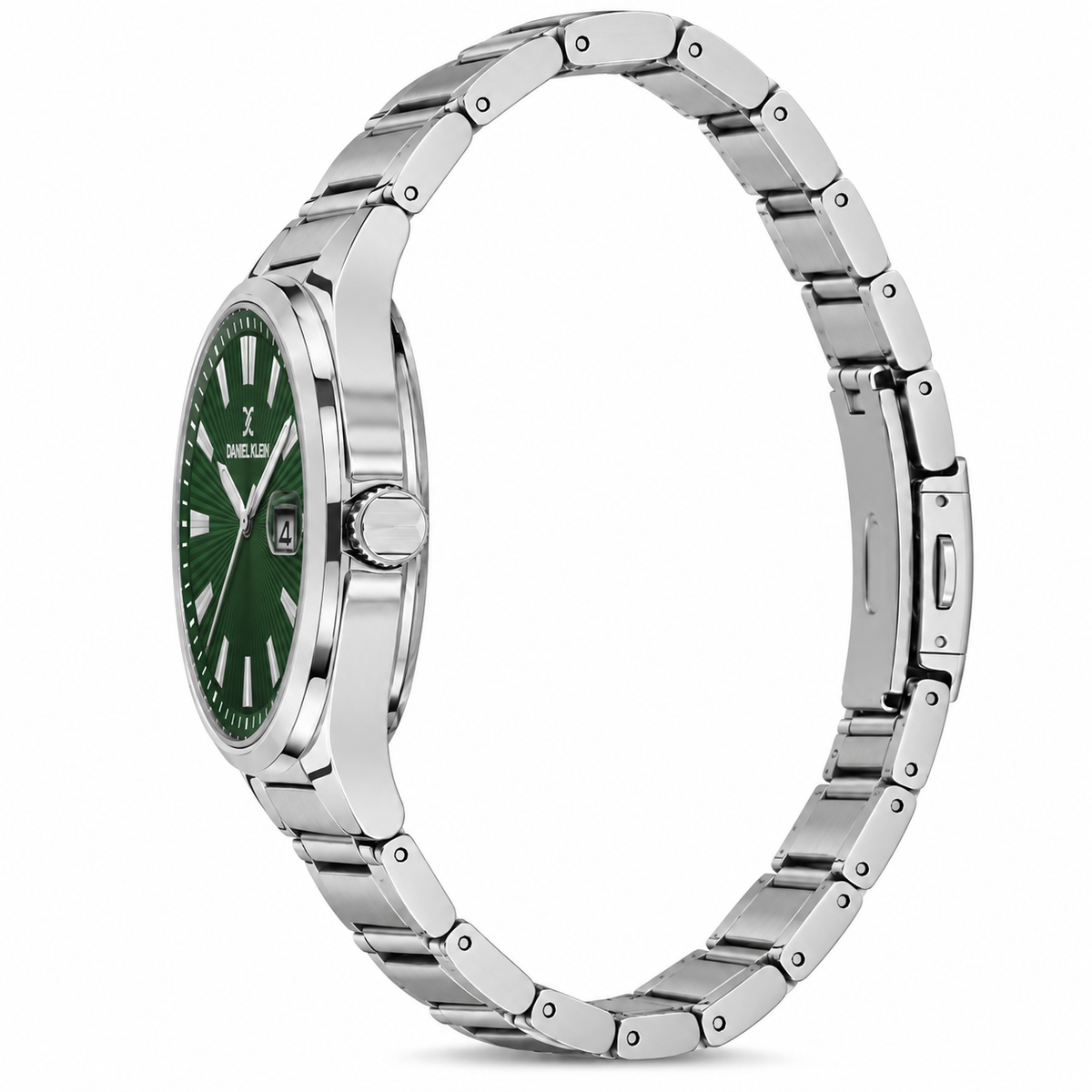 Daniel Klein Premium Gents Dark Green Emboss Index Watch – DK.1.14334-4