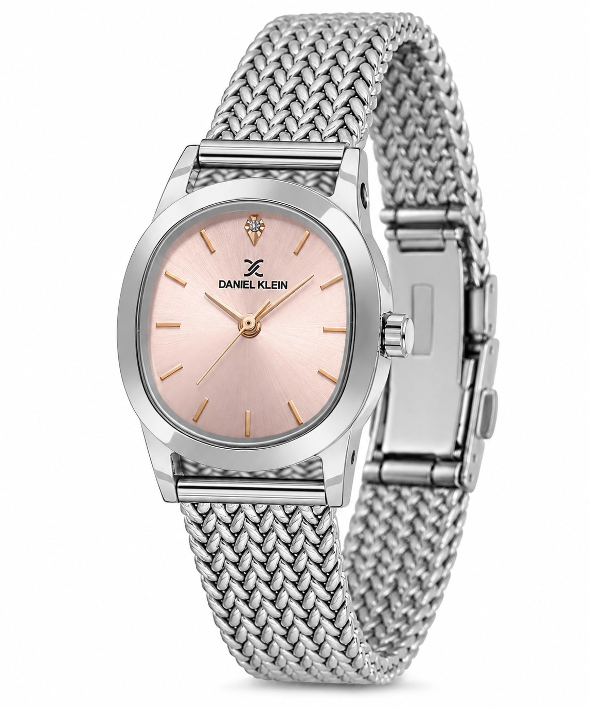 Daniel Klein Premium Ladies 7604C Sunray Stone Index Mesh Watch – DK.1.14328-2