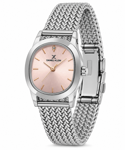 Daniel Klein Premium Ladies 7604C Sunray Stone Index Mesh Watch – DK.1.14328-2