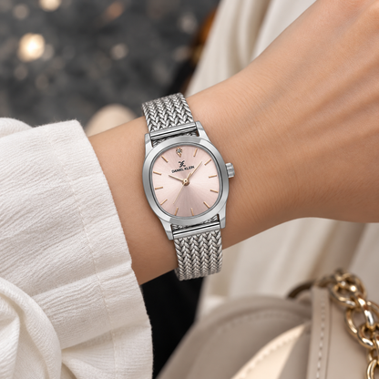 Daniel Klein Premium Ladies 7604C Sunray Stone Index Mesh Watch – DK.1.14328-2