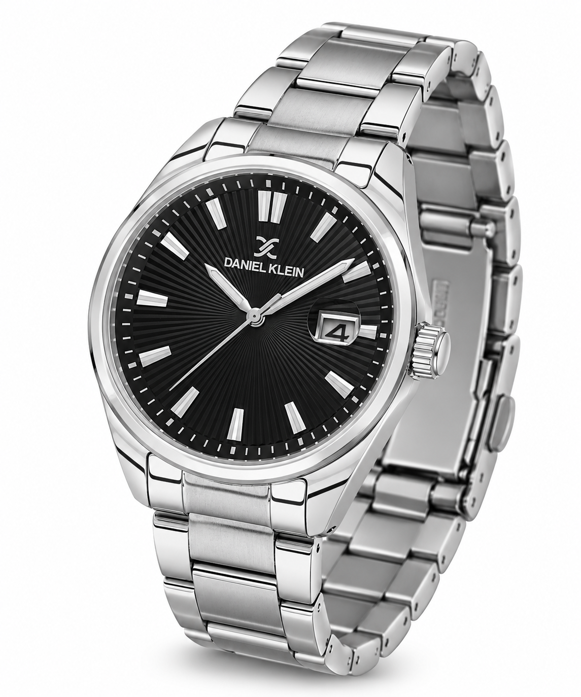 Daniel Klein Premium Gents Gun Black Emboss Index Watch – DK.1.14334-2