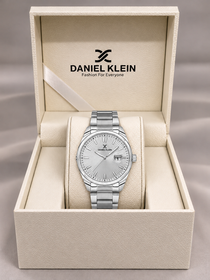 Daniel Klein Premium Gents Silver Emboss Index Watch – DK.1.14334-1