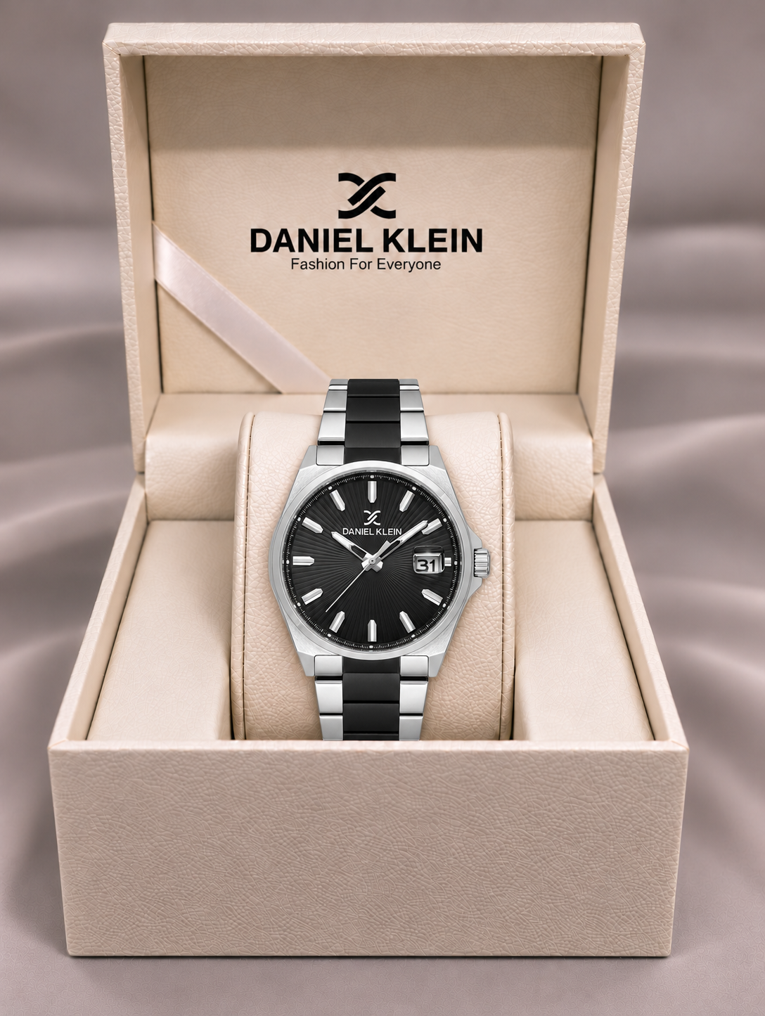 Daniel Klein Premium Gents Black Emboss Index Watch – DK.1.14341-4