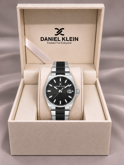 Daniel Klein Premium Gents Black Emboss Index Watch – DK.1.14341-4