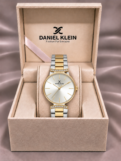 Daniel Klein Premium Ladies Silver Sunray Dial Watch – DK.1.14301-4