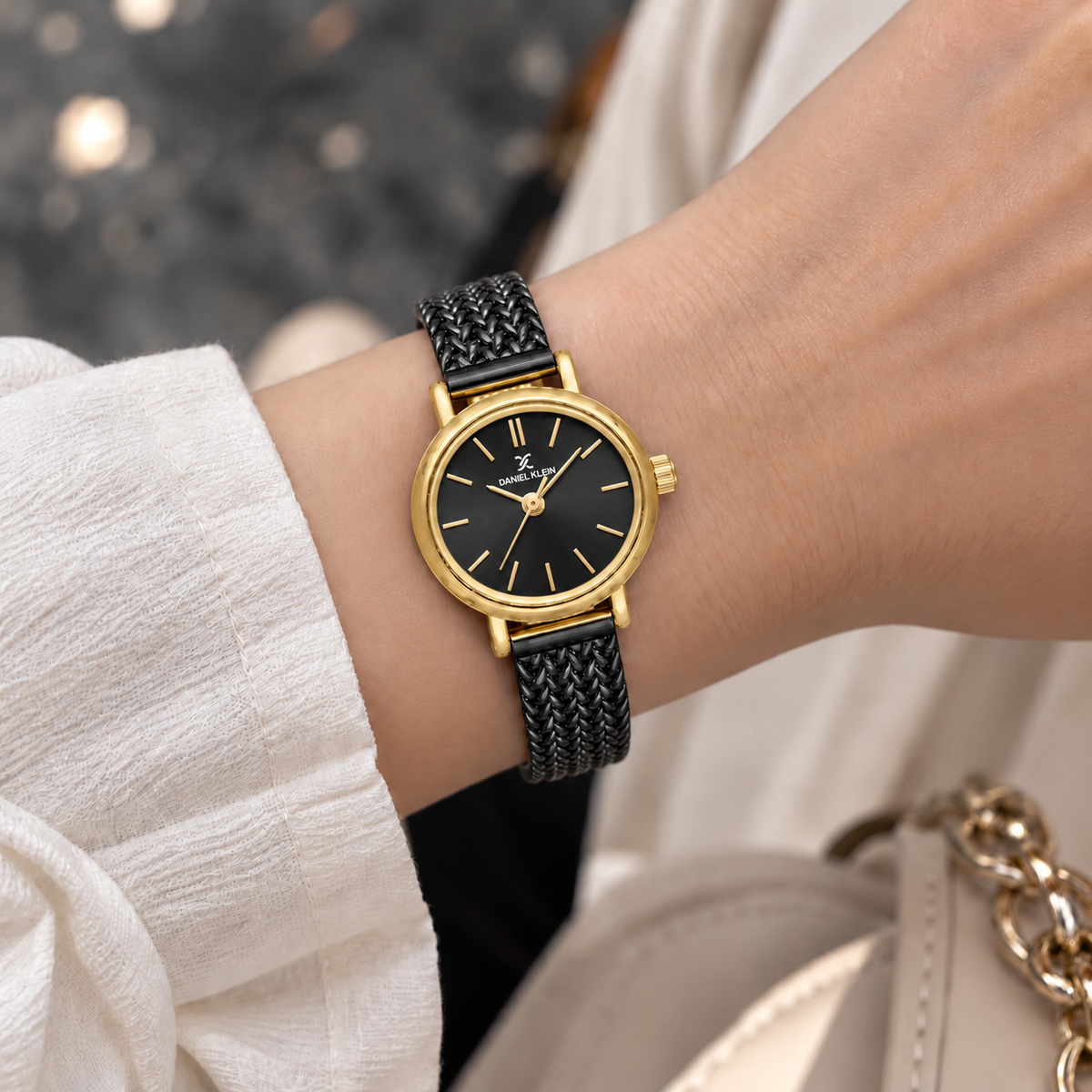 Daniel Klein Premium Ladies Gun Black Sunray Real Index Watch – DK.1.14381-5