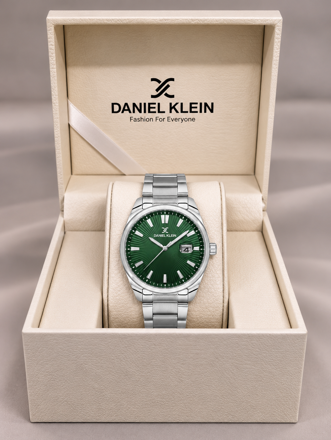 Daniel Klein Premium Gents Dark Green Emboss Index Watch – DK.1.14334-4