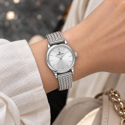 Daniel Klein Premium Ladies Silver Sunray Real Index Watch – DK.1.14381-1
