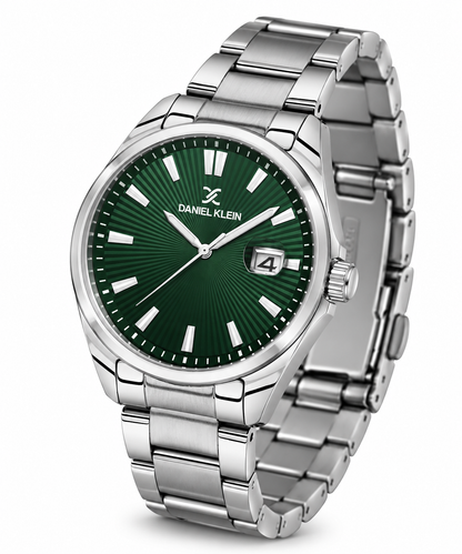 Daniel Klein Premium Gents Dark Green Emboss Index Watch – DK.1.14334-4