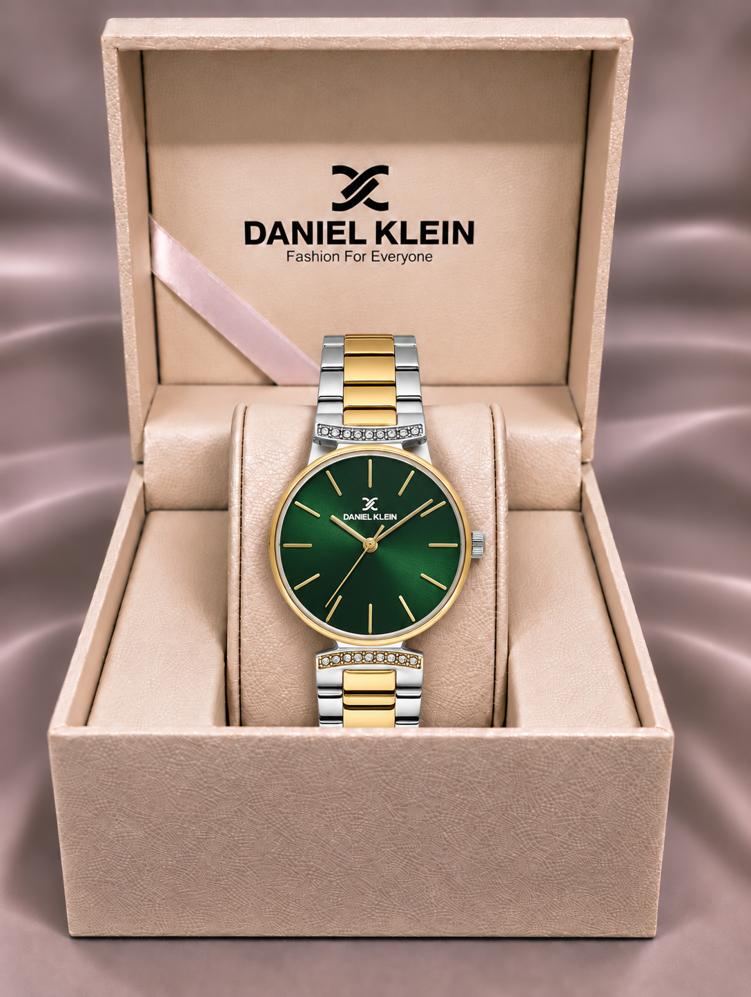 Daniel Klein Premium Ladies Dark Green Sunray Dial Watch – DK.1.14301-5