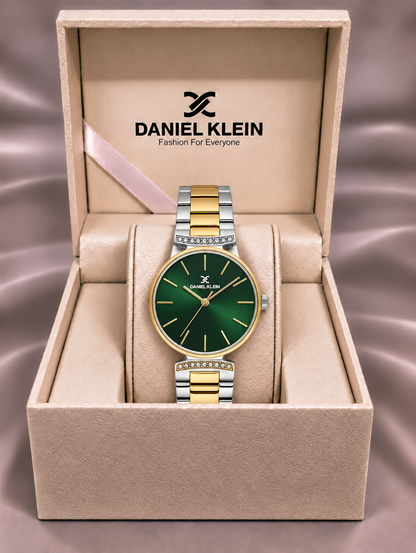 Daniel Klein Premium Ladies Dark Green Sunray Dial Watch – DK.1.14301-5