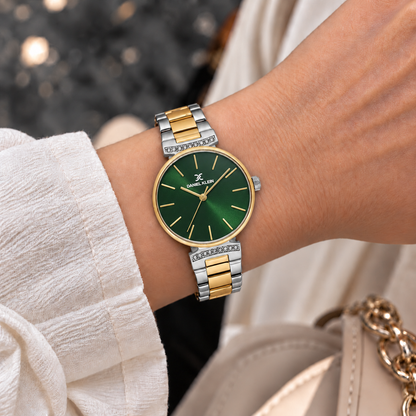 Daniel Klein Premium Ladies Dark Green Sunray Dial Watch – DK.1.14301-5