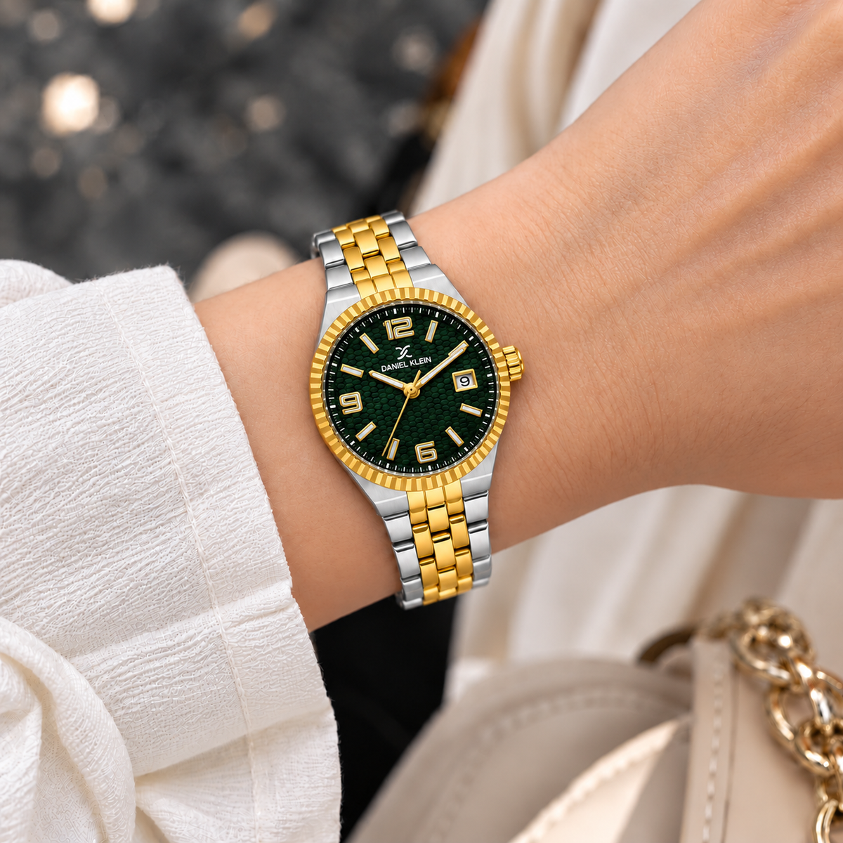 Daniel Klein Premium Ladies Dark Green Emboss Watch – DK.6.14716-5