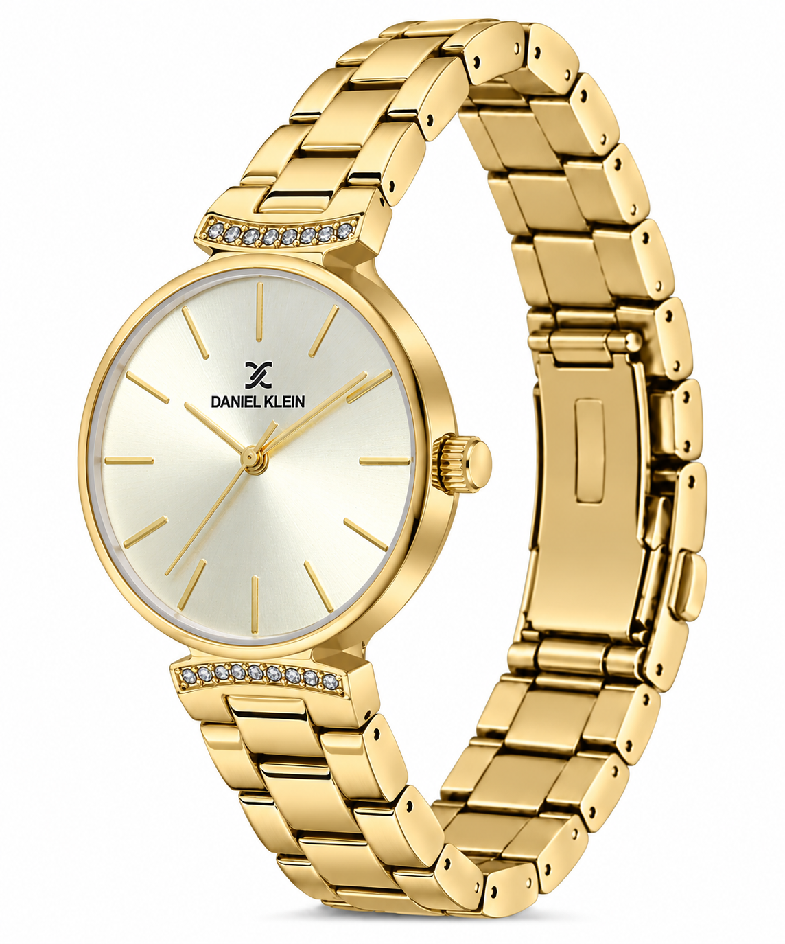 Daniel Klein Premium Ladies Light Champagne Sunray Dial Watch – DK.1.14301-3