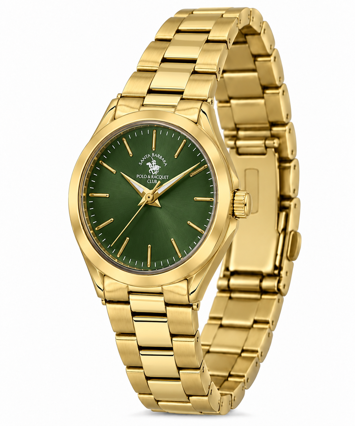 Ladies Fashion Watch – Green Gold Chain (SB.8.10012-3)