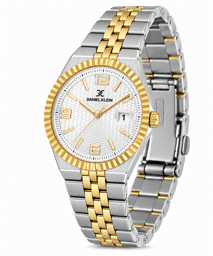 Daniel Klein Premium Gents Silver Emboss Watch – DK.6.14718-5