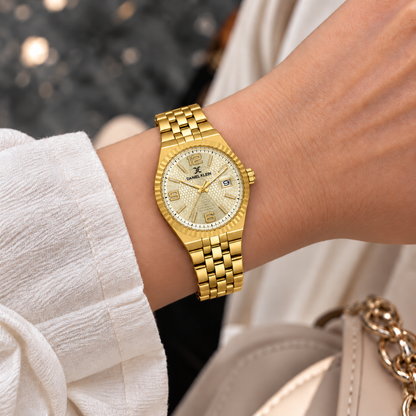 Daniel Klein Premium Ladies Light Champagne Emboss Watch – DK.6.14716-3