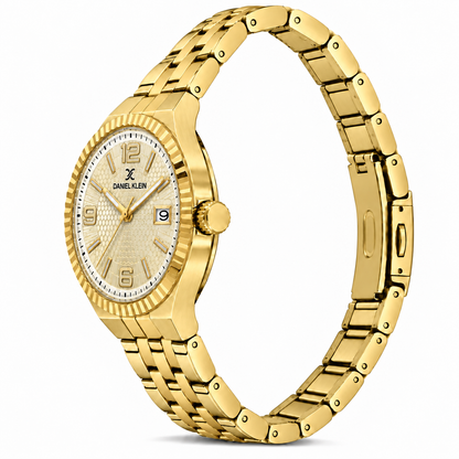 Daniel Klein Premium Ladies Light Champagne Emboss Watch – DK.6.14716-3
