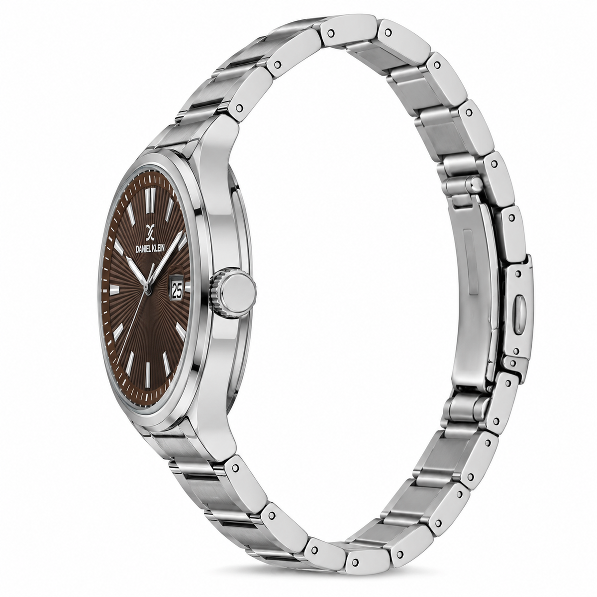 Daniel Klein Premium Gents Dark Brown Emboss Index Watch – DK.1.14334-5