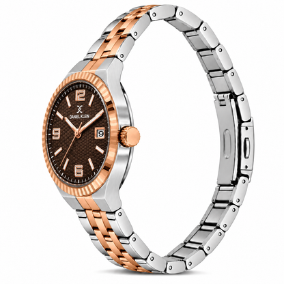 Daniel Klein Premium Ladies Dark Brown Emboss Watch – DK.6.14716-7