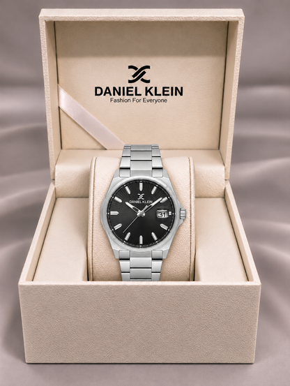 Daniel Klein Premium Gents Black Emboss Index Watch – DK.1.14341-2
