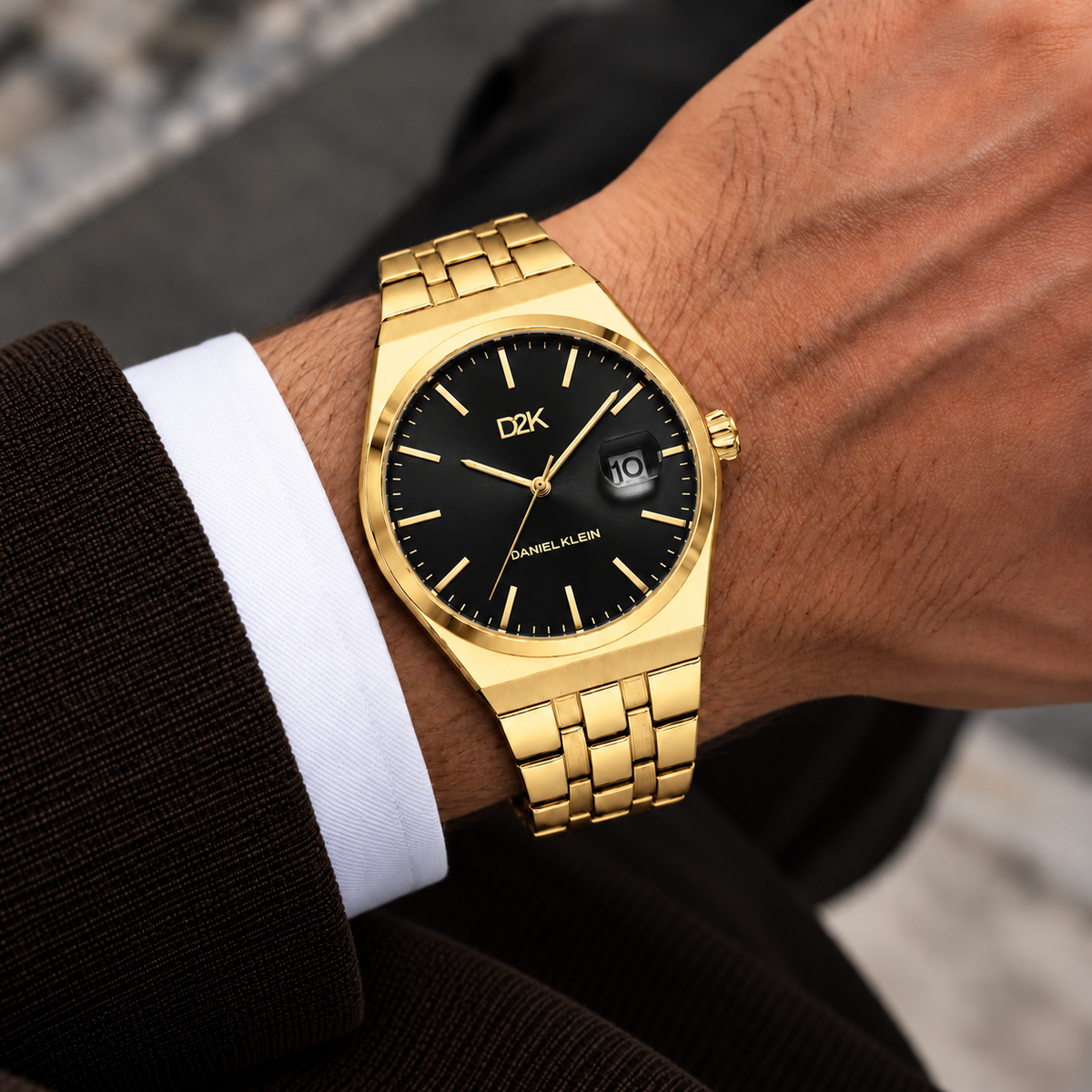 Daniel Klein D2K Gents Gun Black Gold Watch – DK.1.14471-6