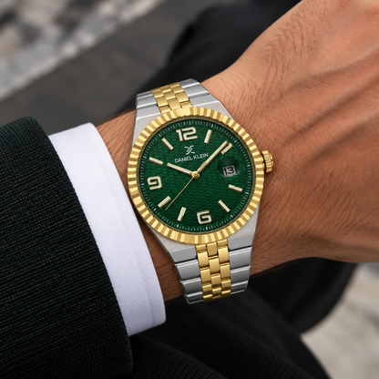Daniel Klein Premium Gents Dark Green Emboss Watch – DK.6.14718-6