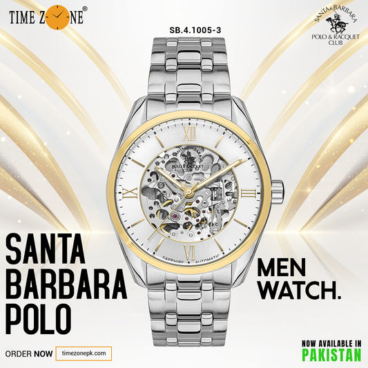 Santa Barbara Polo Skeleton Wrist Watch for Men SB.4.1005-3