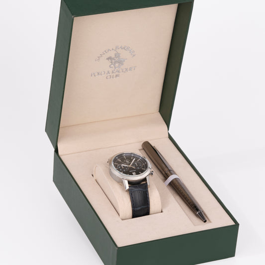 Santa Barbara Polo Multifunction Wrist Watch for Men With a Gift Box (Pen) SB.1.10616-3