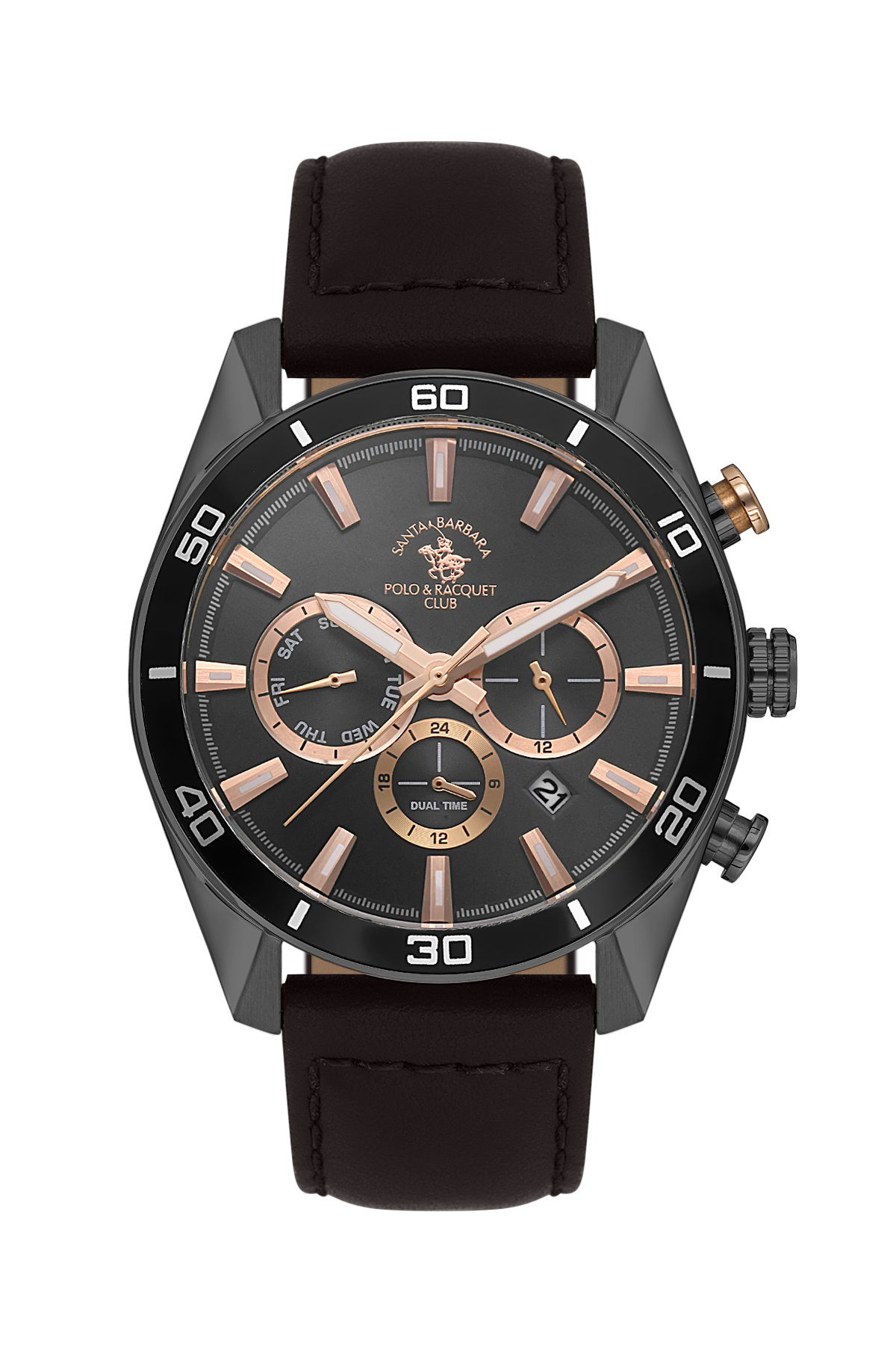 Santa Barbara Polo Dual Time Wrist Watch for Men SB.1.10627-5