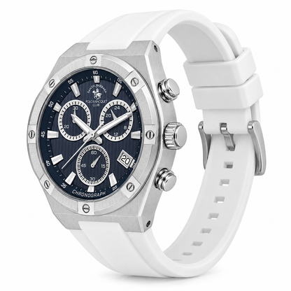 Chronograph Gents Watch – Dark Blue Silicon Strap (SB.1.10659-2)